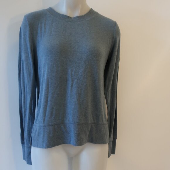 Womens Alo Yoga Blue High Low Pullover Sweatshirt Top S - Picture 2 of 13